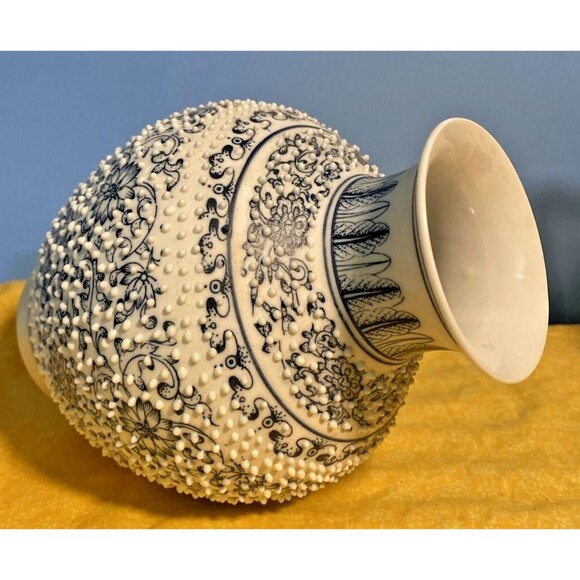 Chinese Blue White Porcelain Vase Qianlong Jingdezhen Institute of Ceramics VTG - Picture 4 of 5